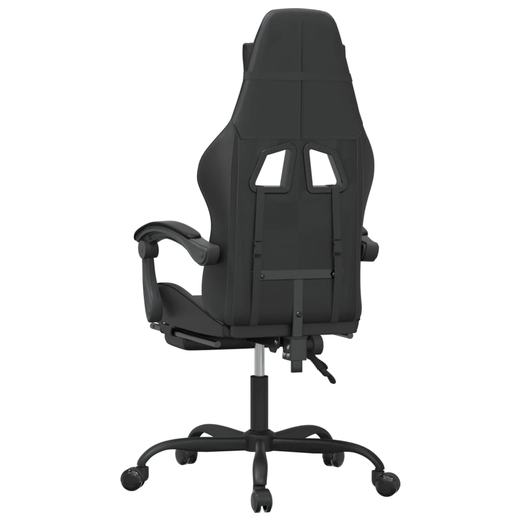 Gaming-Stuhl Drehbar Schwarz und Blau Kunstleder