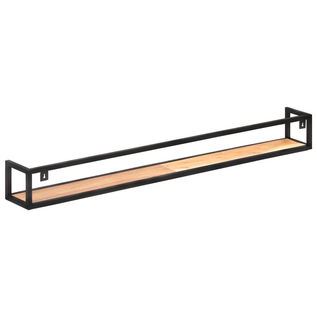 Wandregale 2 Stk. 120 cm Raues Mangoholz