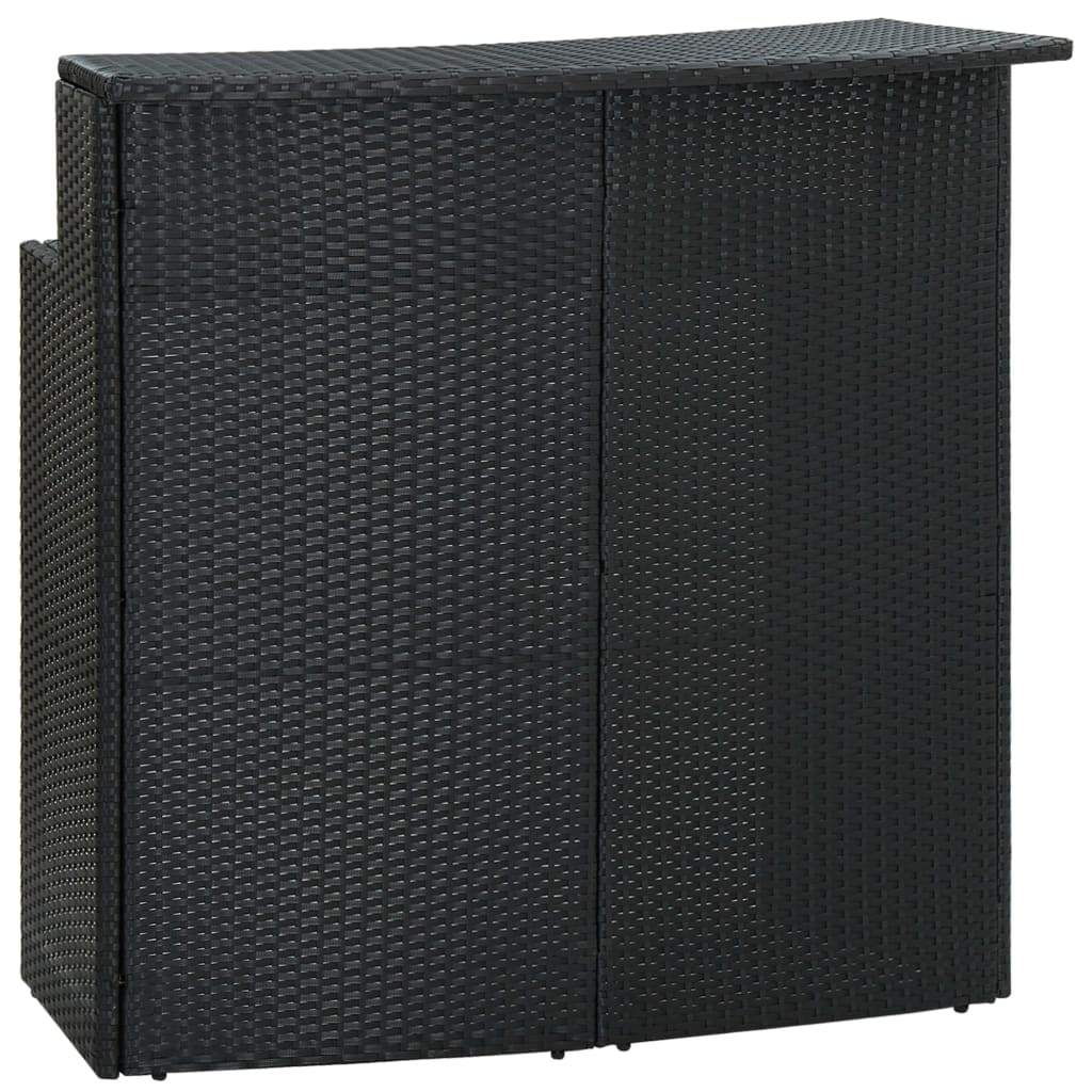 Garten-Bartisch Grau 120x55x110 cm Poly Rattan