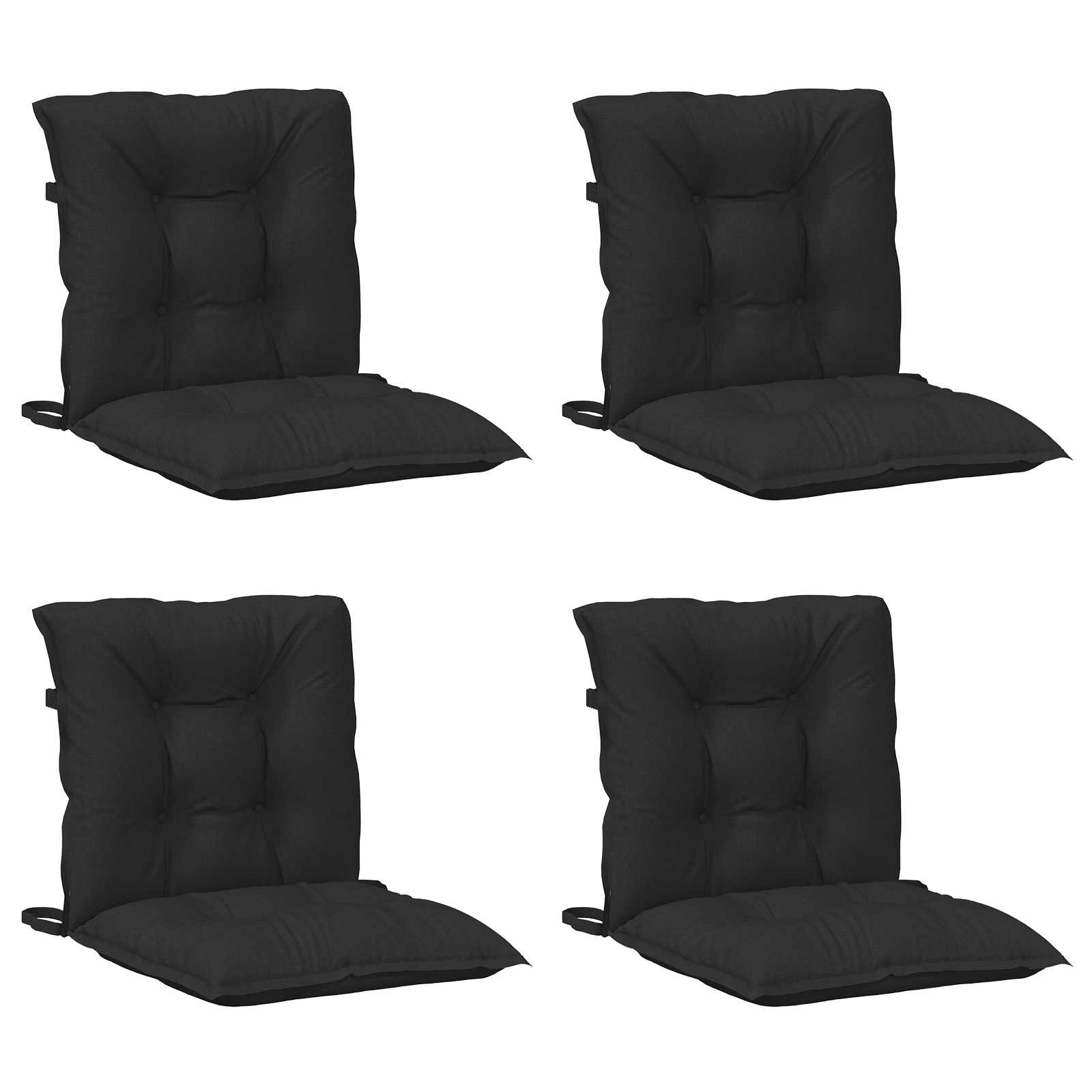 Niedriglehner-Auflagen 2 Stk Melange Anthrazit 100x50x7cm Stoff