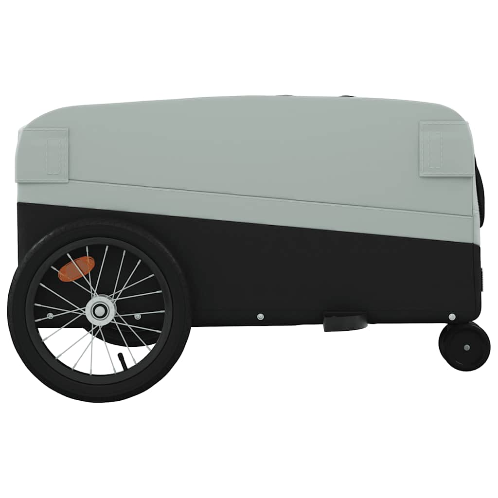 Fahrradanhänger Schwarz und Rot 30 kg Eisen