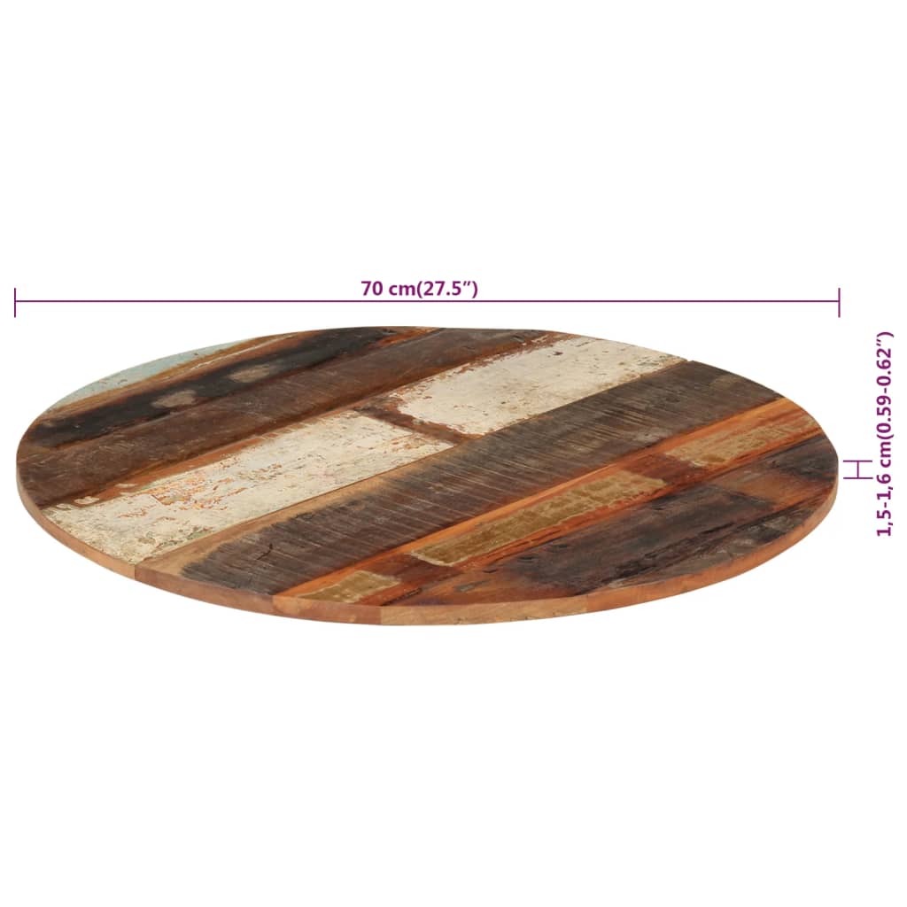 Tischplatte Massivholz Akazie Rund 15-16 mm 40 cm