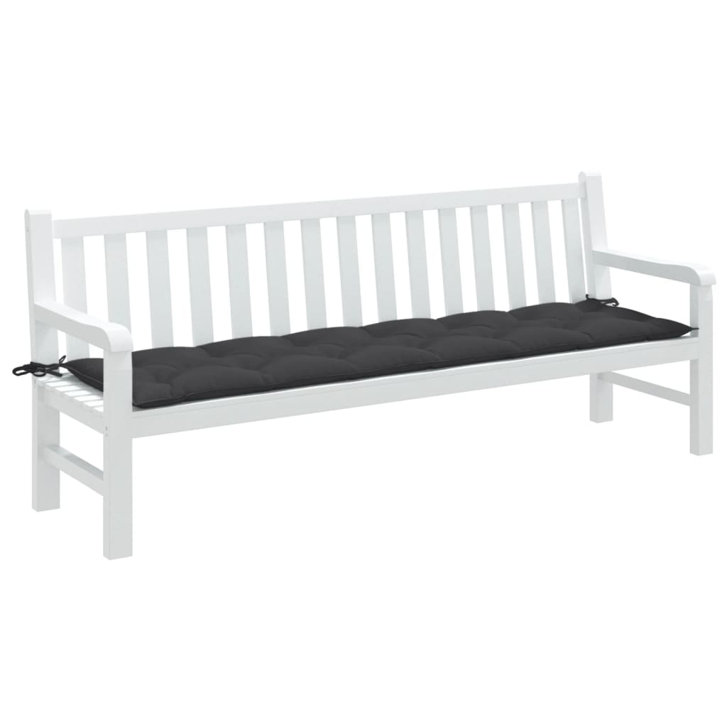 Gartenbank-Auflage Melange Anthrazit 100x50x7 cm Stoff