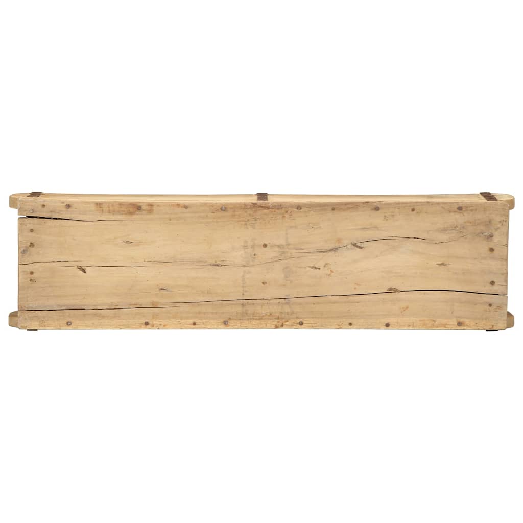Tablett Braun 30 x 15 x 9 cm Massives upgecyceltes Holz
