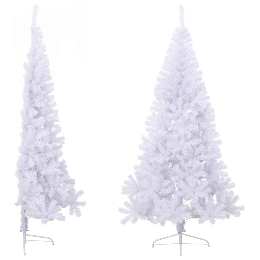 Künstlicher Halb-Weihnachtsbaum mit Ständer Grün 150 cm PVC