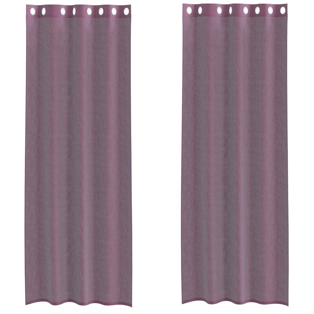 Voile Vorhänge mit Ösen 2 Stk. Apfelgrün 140x140 cm