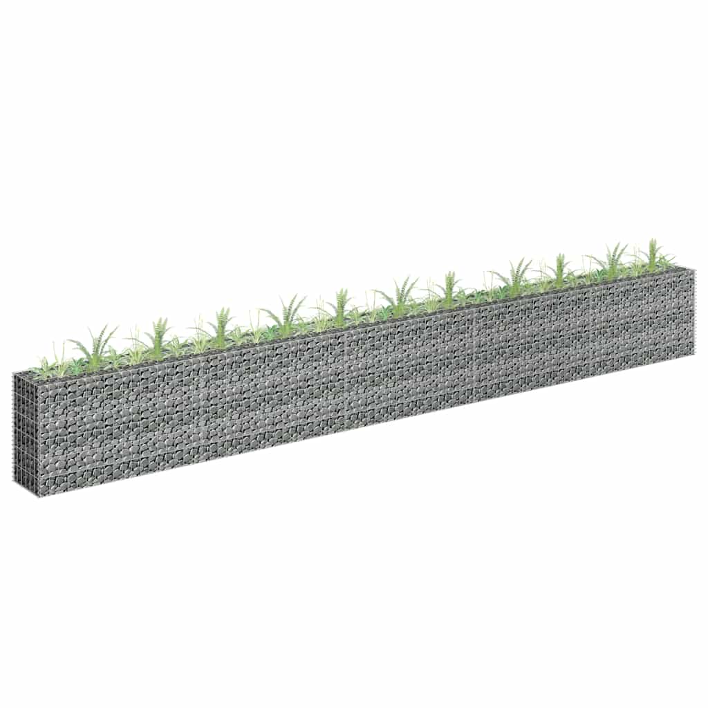 Gabionen-Hochbeet Verzinkter Stahl 90x30x10 cm