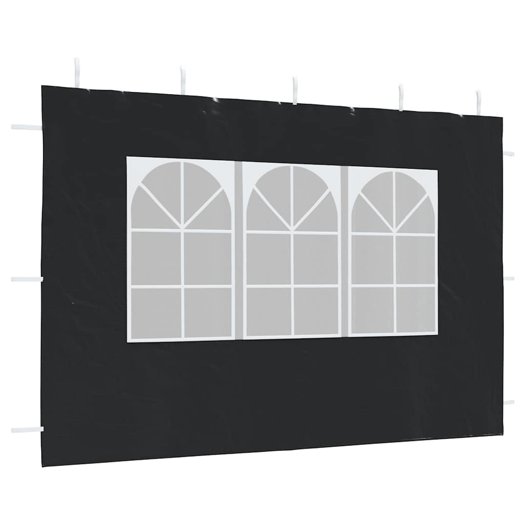 Party Zelt Seitenteil 2 pcs 300 x 195 cm Rot PE und Stahl