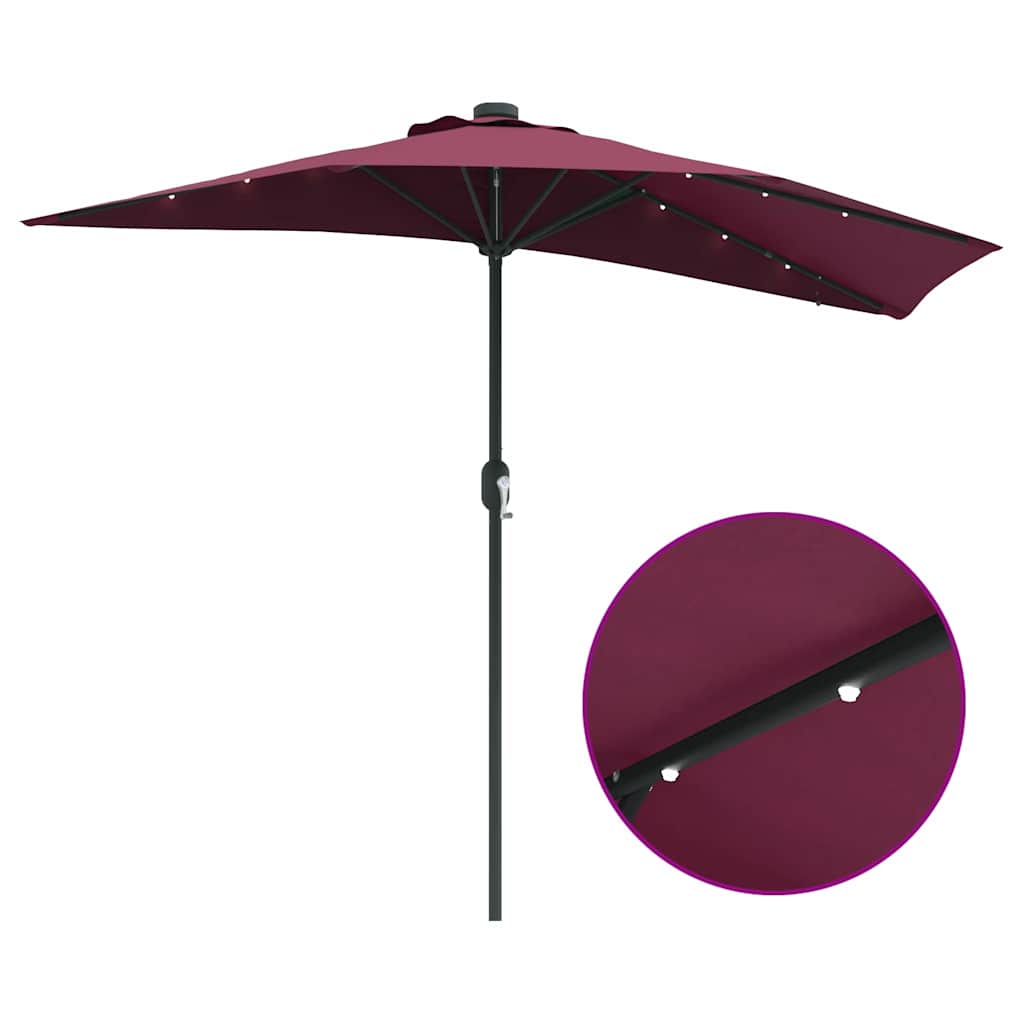 Garten-Sonnenschirm Sand 294 x 150 x 223 cm Polyester und Stahl