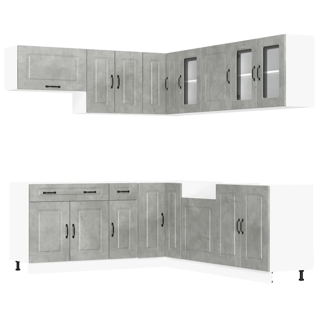 11-tlg. Küchenschrank-Set Kalmar Weiß Holzwerkstoff