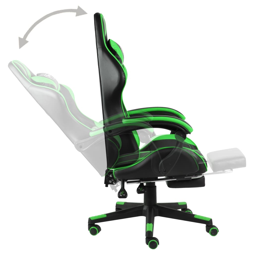 Gaming-Stuhl Schwarz und Blau Kunstleder