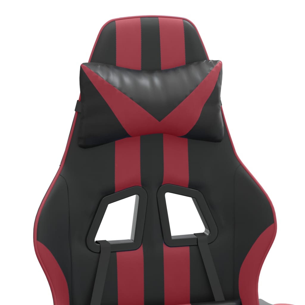 Gaming-Stuhl Drehbar Schwarz und Blau Kunstleder