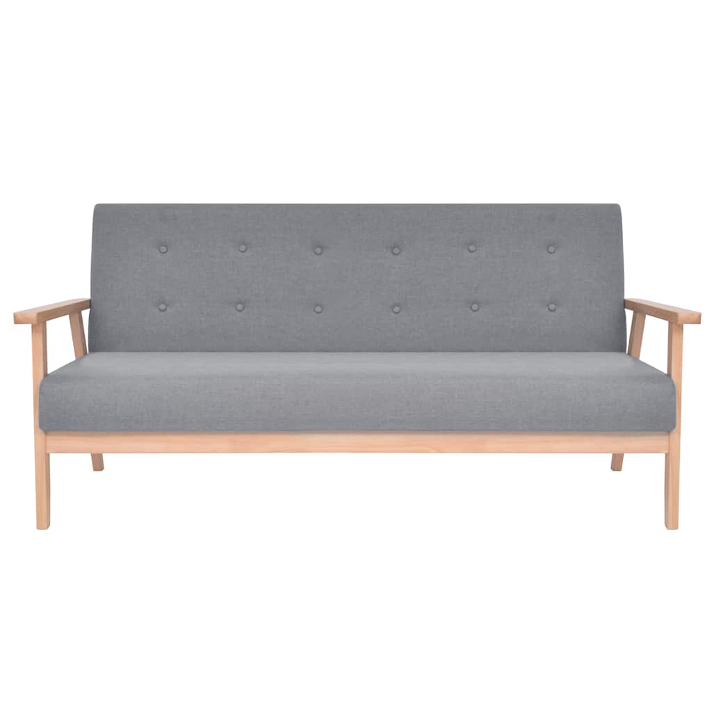 2-Sitzer-Sofa Stoff Hellgrau