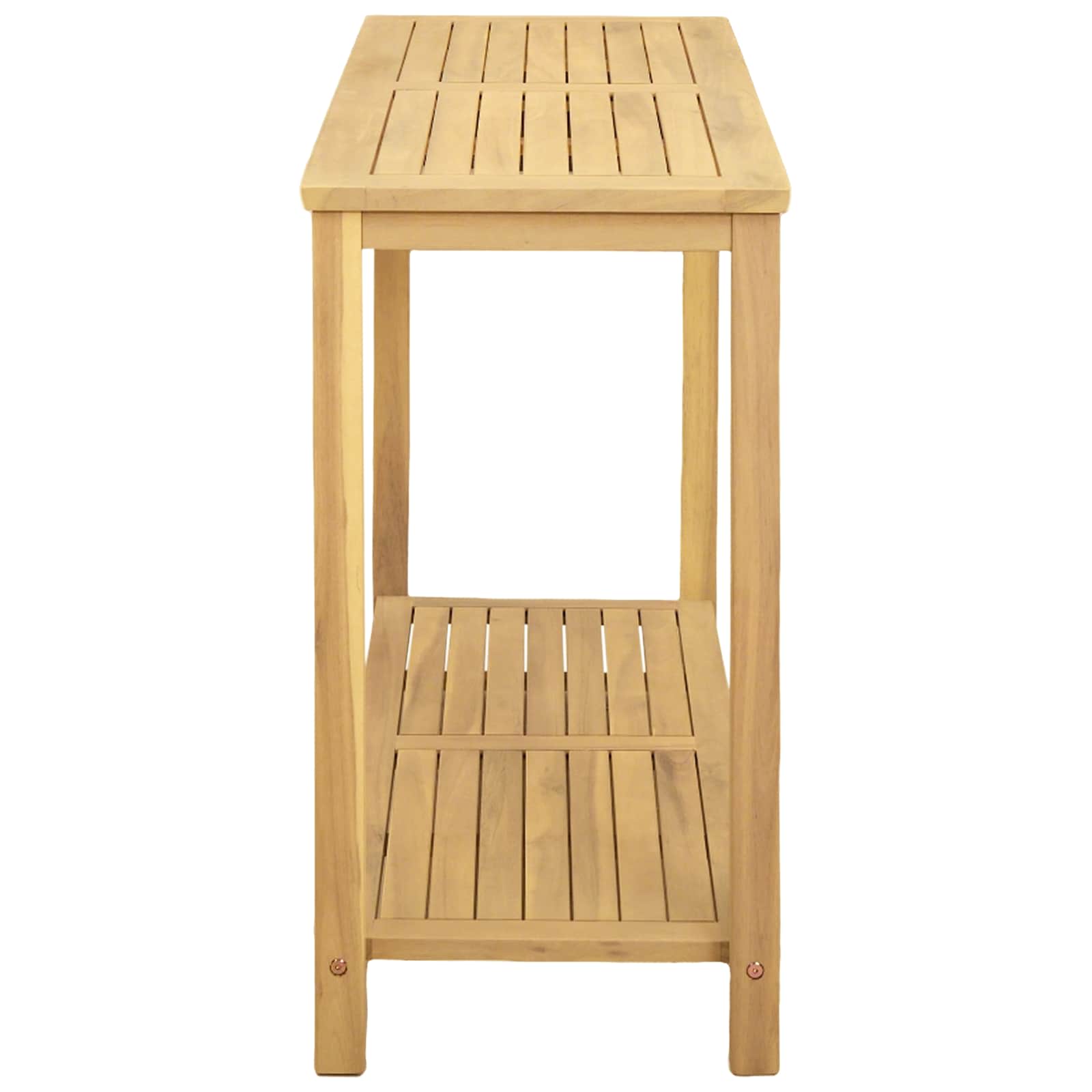 Gartenkonsole Tisch Helles Akazienholz 80 x 35 x 75 cm