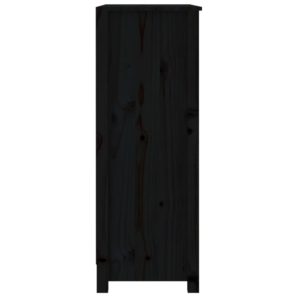 Bücherregal Grau 80x35x68 cm Massivholz Kiefer