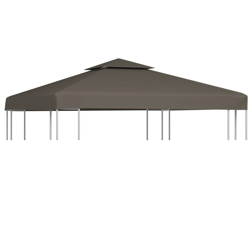 Pavillon-Dachplane mit Kaminabzug 310 g/m² 3x3 m Weinrot