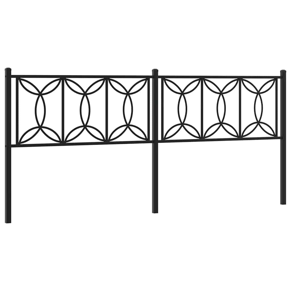 Ersatz-Kopfteil Metall Schwarz 100 cm