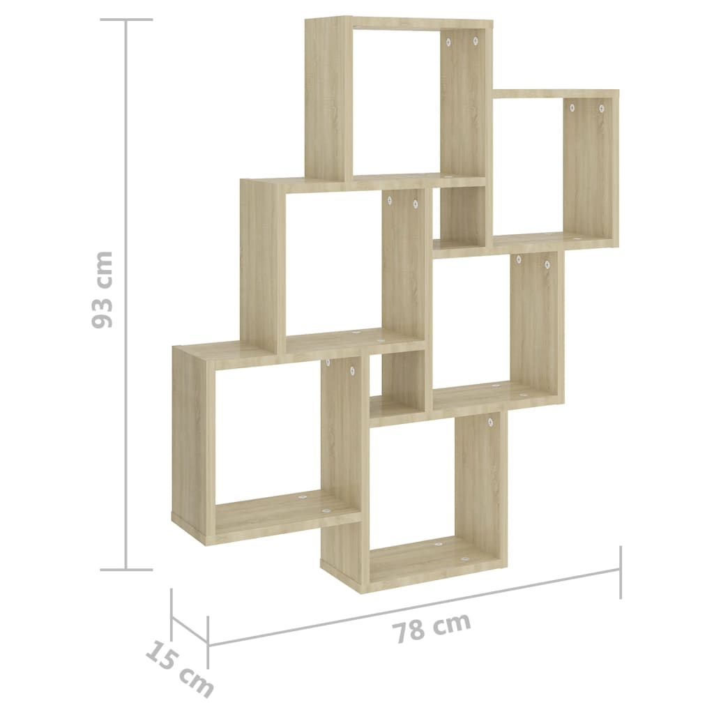 Würfelregal Weiß 78x15x93 cm Holzwerkstoff