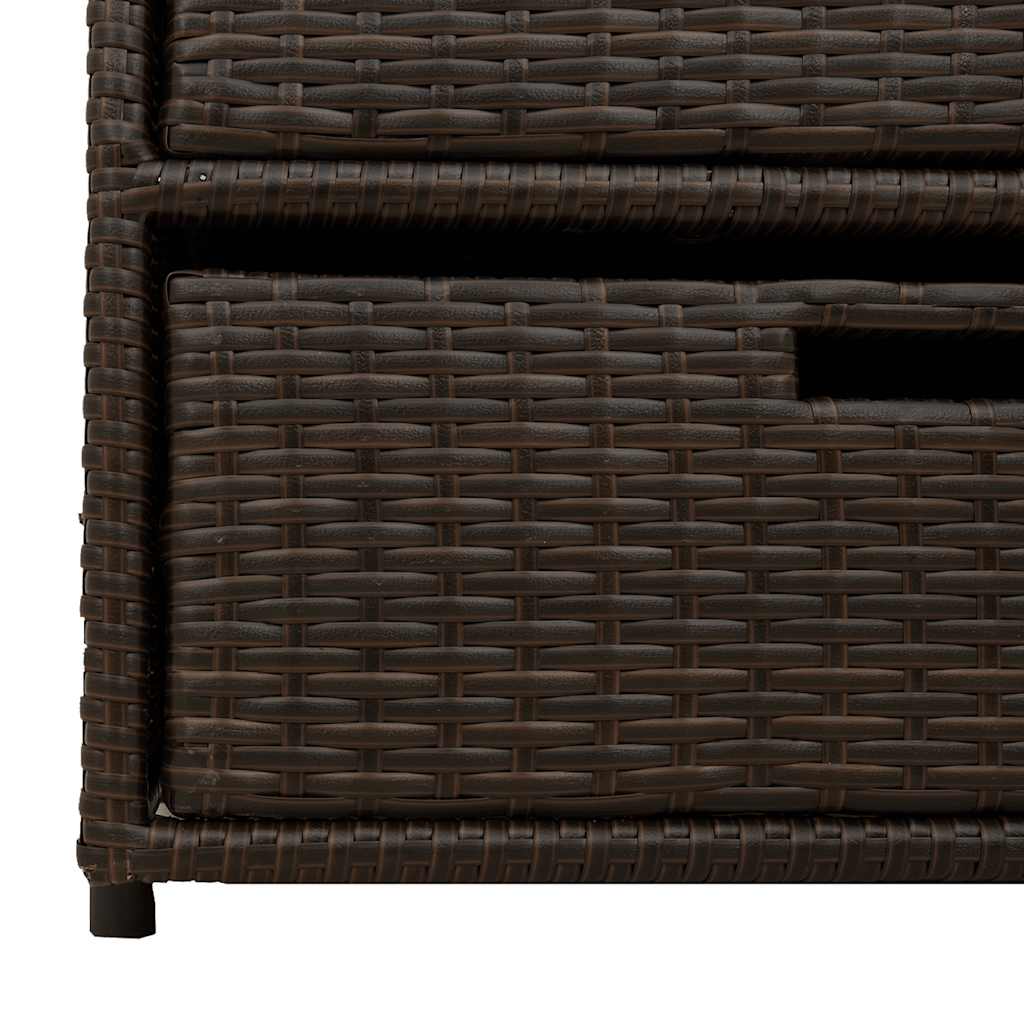 Gartenschrank Schwarz 55x59x80 cm Poly Rattan