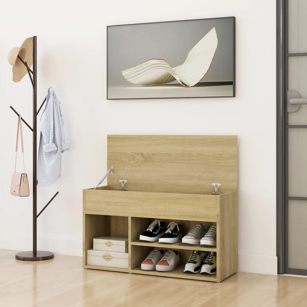 Schuhbank Weiß 60x30x45 cm Holzwerkstoff