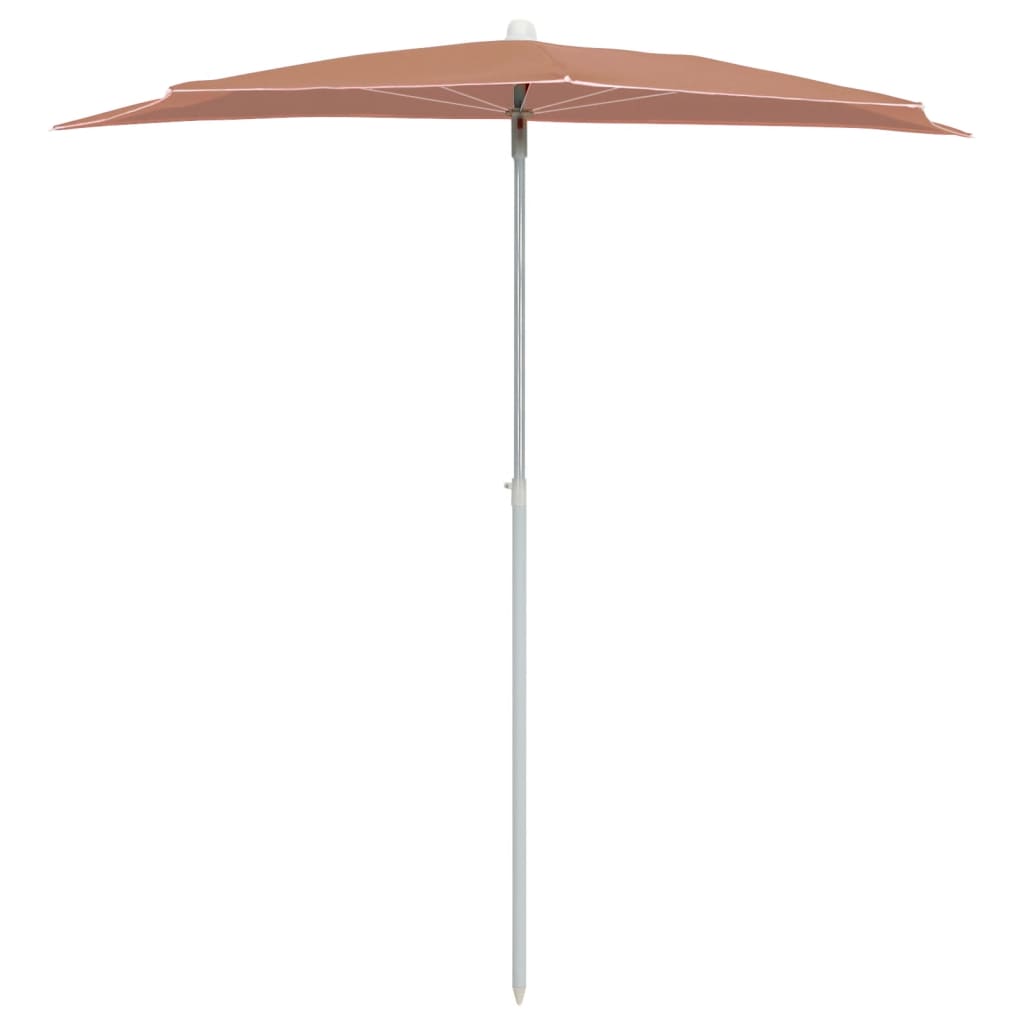Halb-Sonnenschirm mit Mast 180x90 cm Anthrazit