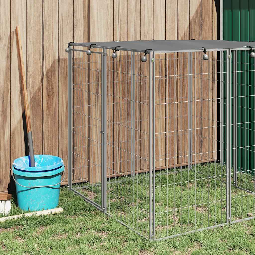 Hundezwinger 110x110x110 cm Stahl Schwarz