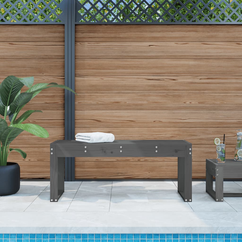 Gartenbank 80x38x45 cm Massivholz Kiefer