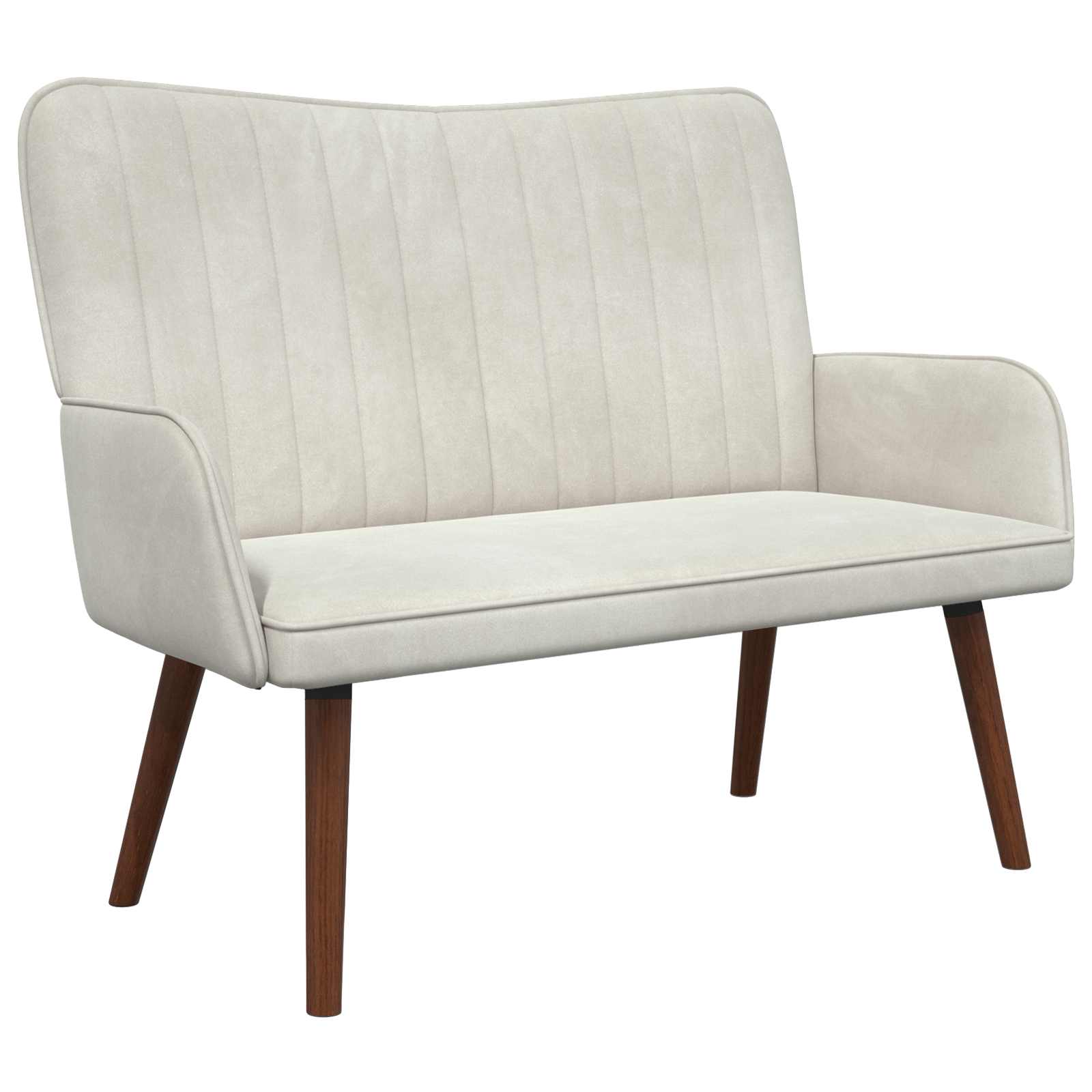 2-Sitzer Sofa Hellgrau 115 x 61 x 87 cm Samt (V)