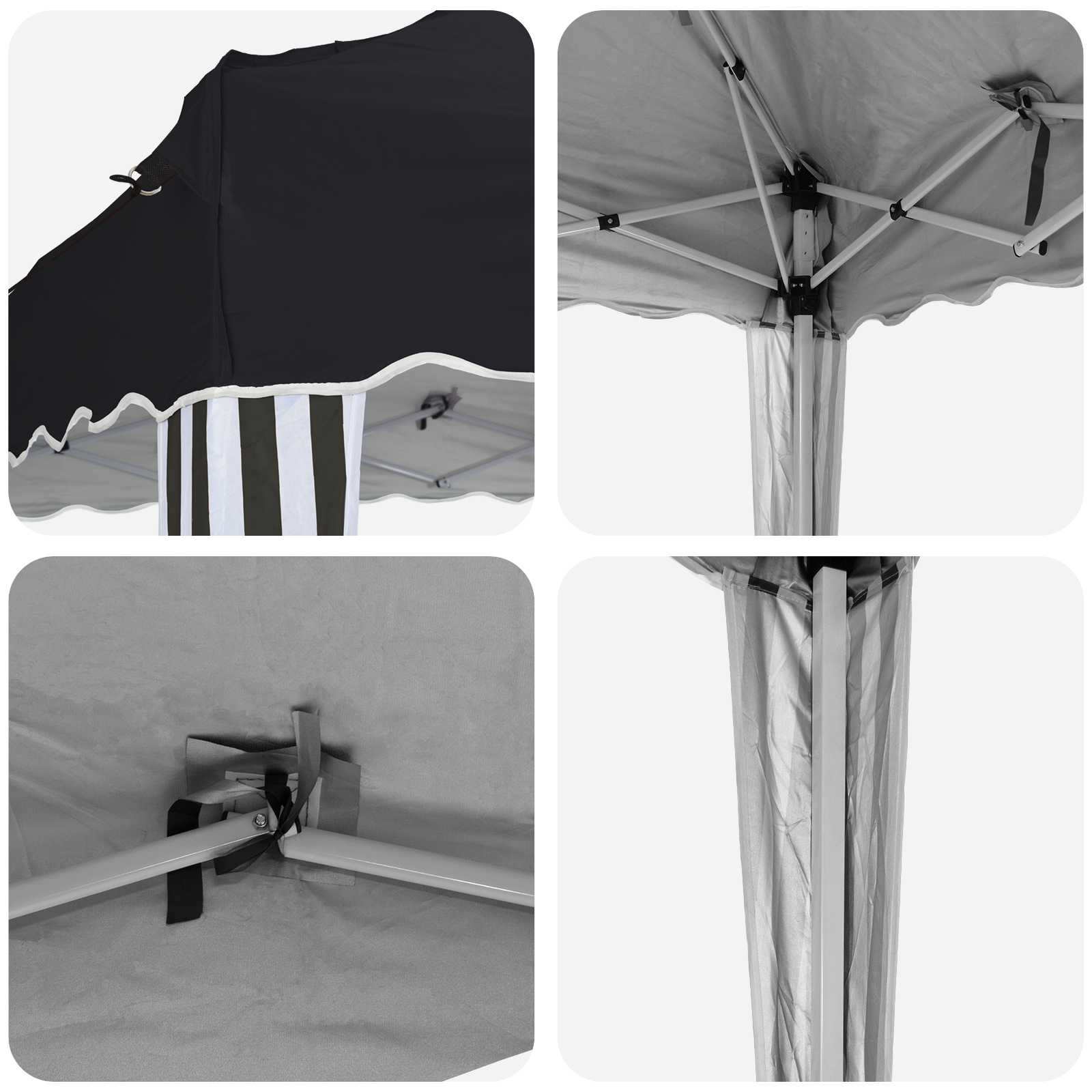 Pop-up Partyzelt 575 x 290 x 245 cm Creme