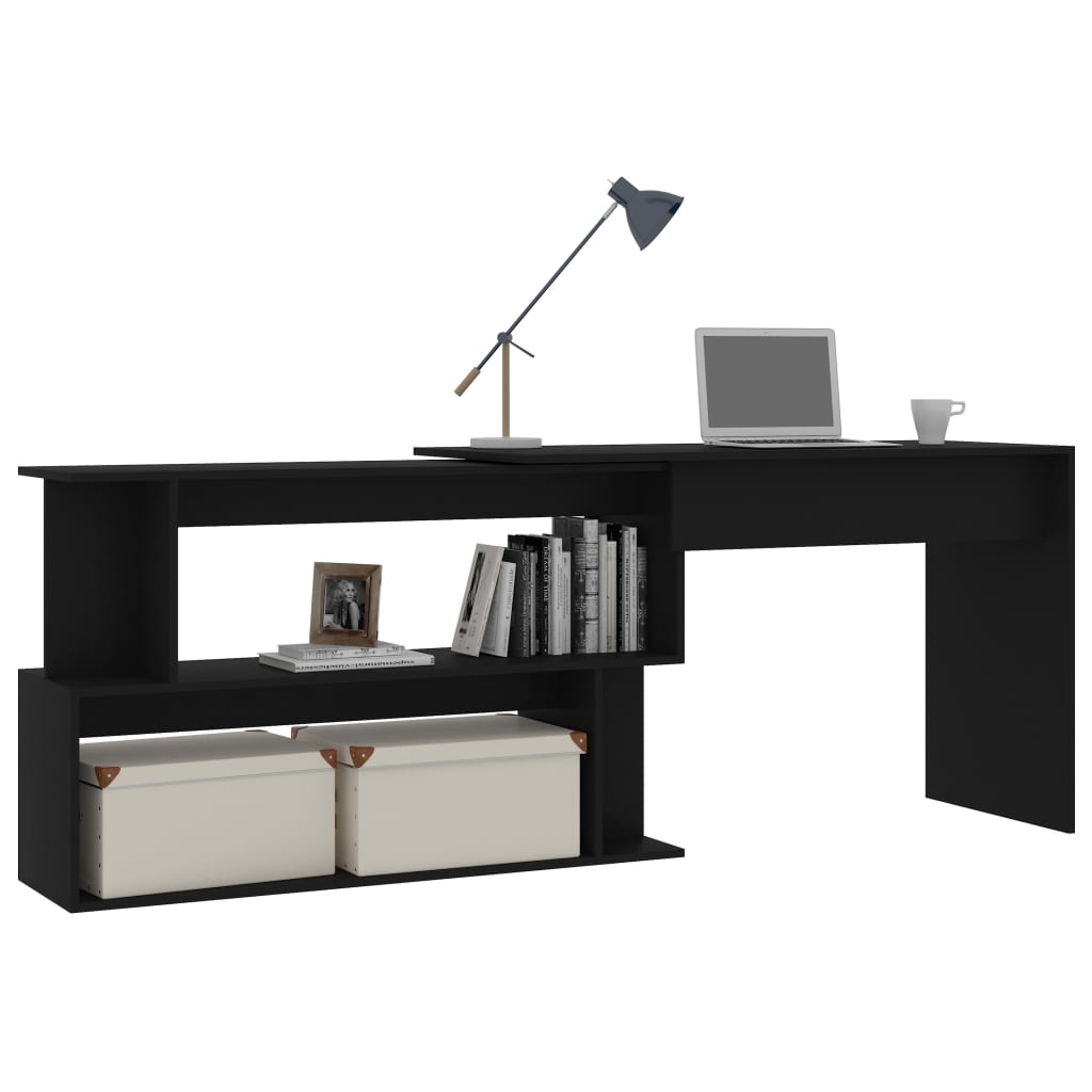 Eckschreibtisch Weiß 200x50x76 cm Holzwerkstoff