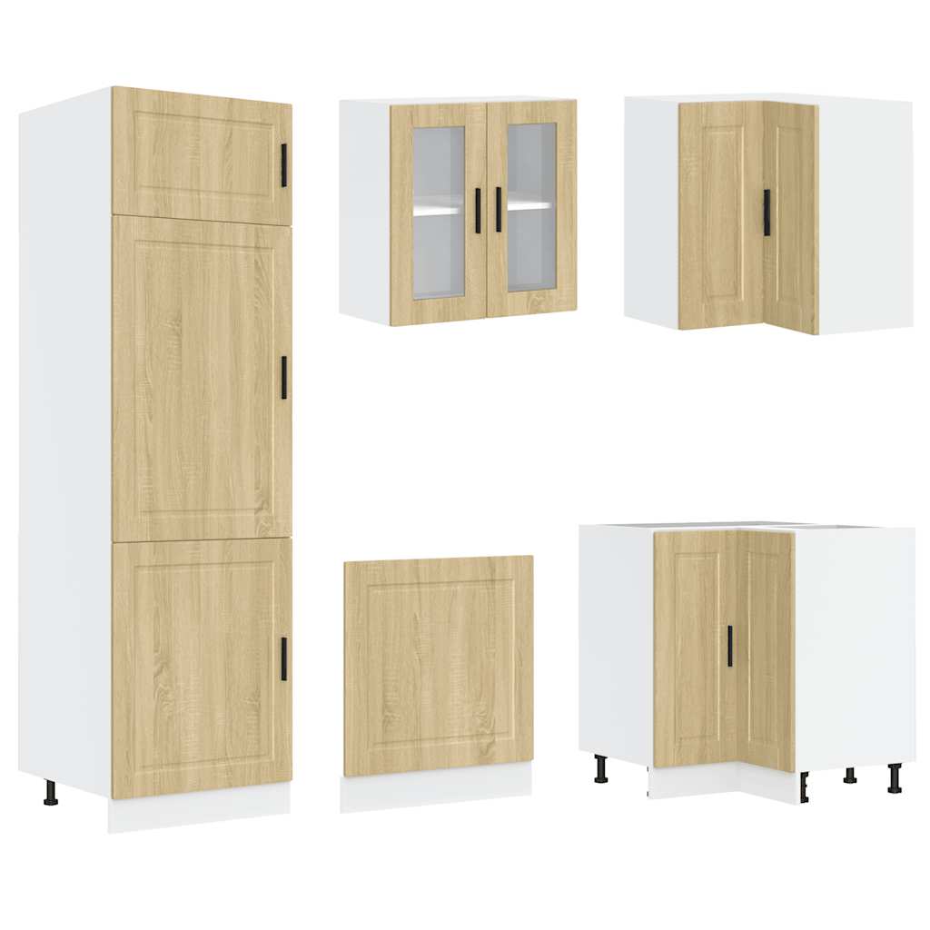 14-tlg. Küchenschrank-Set Porto Weiß Holzwerkstoff