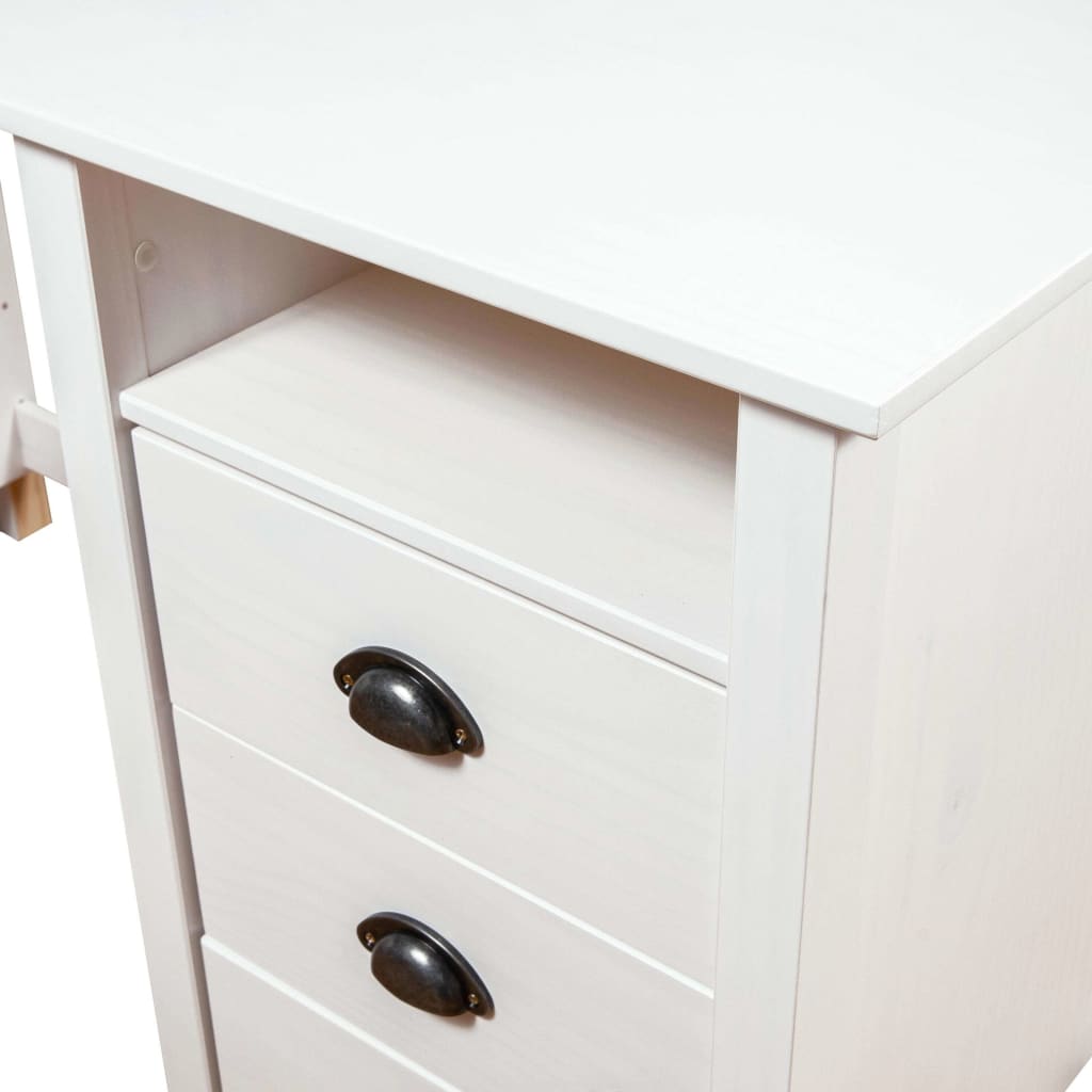 Schreibtisch Hill mit 3 Schubladen 120×50×74 cm Kiefernholz