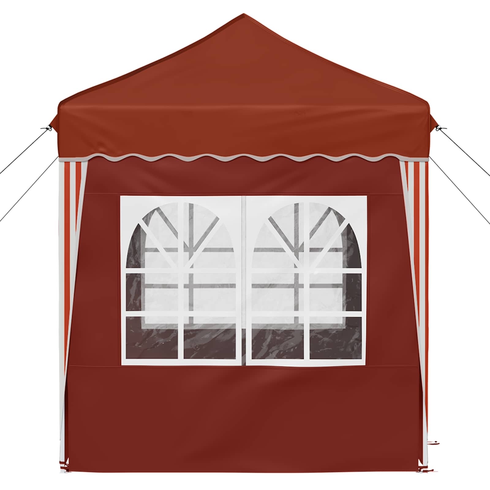 Pop-up Partyzelt 195 x 195 x 245 cm Creme Oxford-Stoff