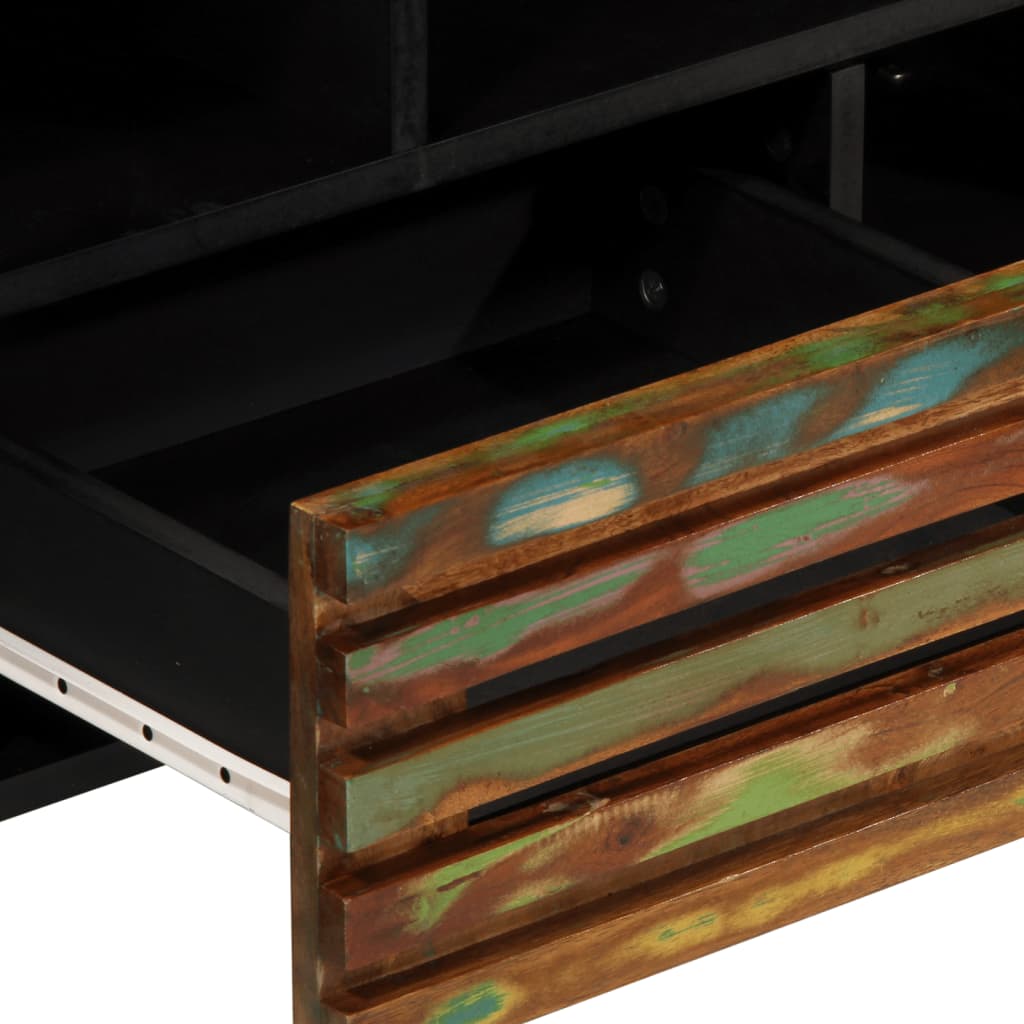 TV-Schrank 100x34x46 cm Raues Massives Mangoholz