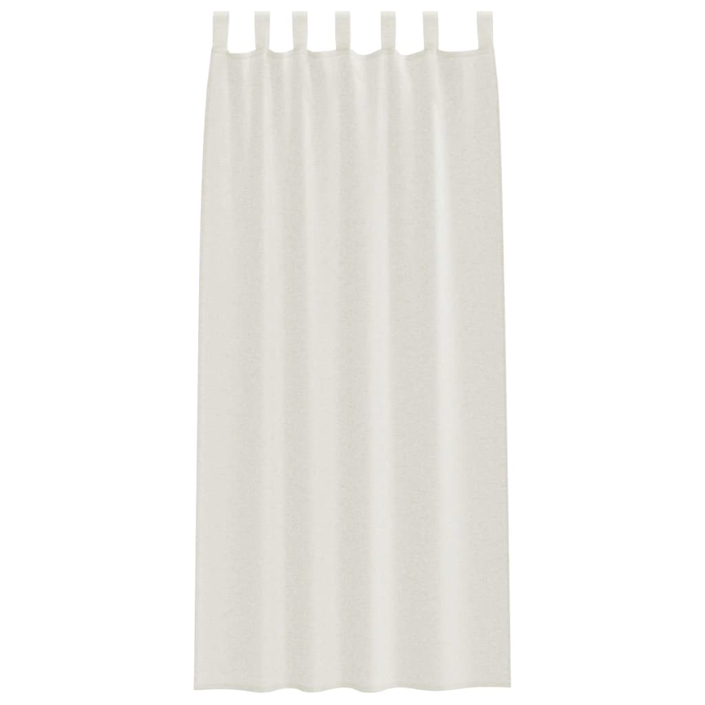 Voile-Vorhang mit Vorhängen 2 pcs Weiß 140 x 140 cm Polyester