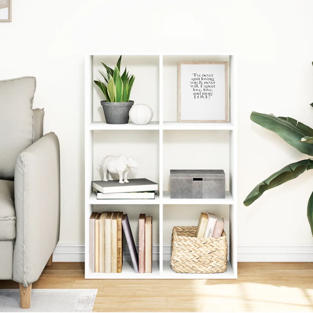 Bücherregal Weiß 137,5x29x137,5 cm Holzwerkstoff