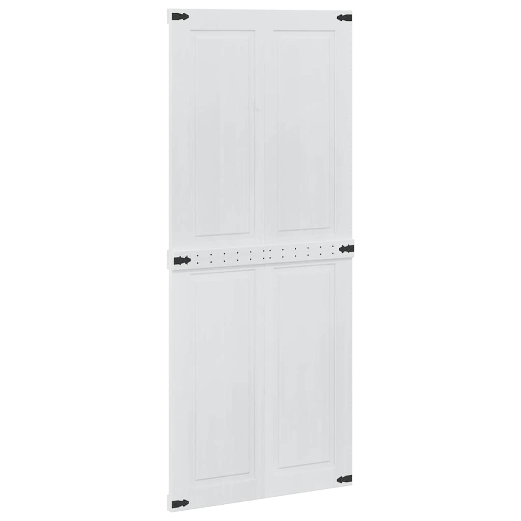 Scheunentür Corona Weiß 70 x 210 cm Massives Kiefernholz