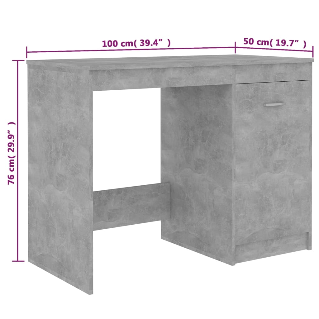 Schreibtisch Weiß 100×50×76 cm Holzwerkstoff