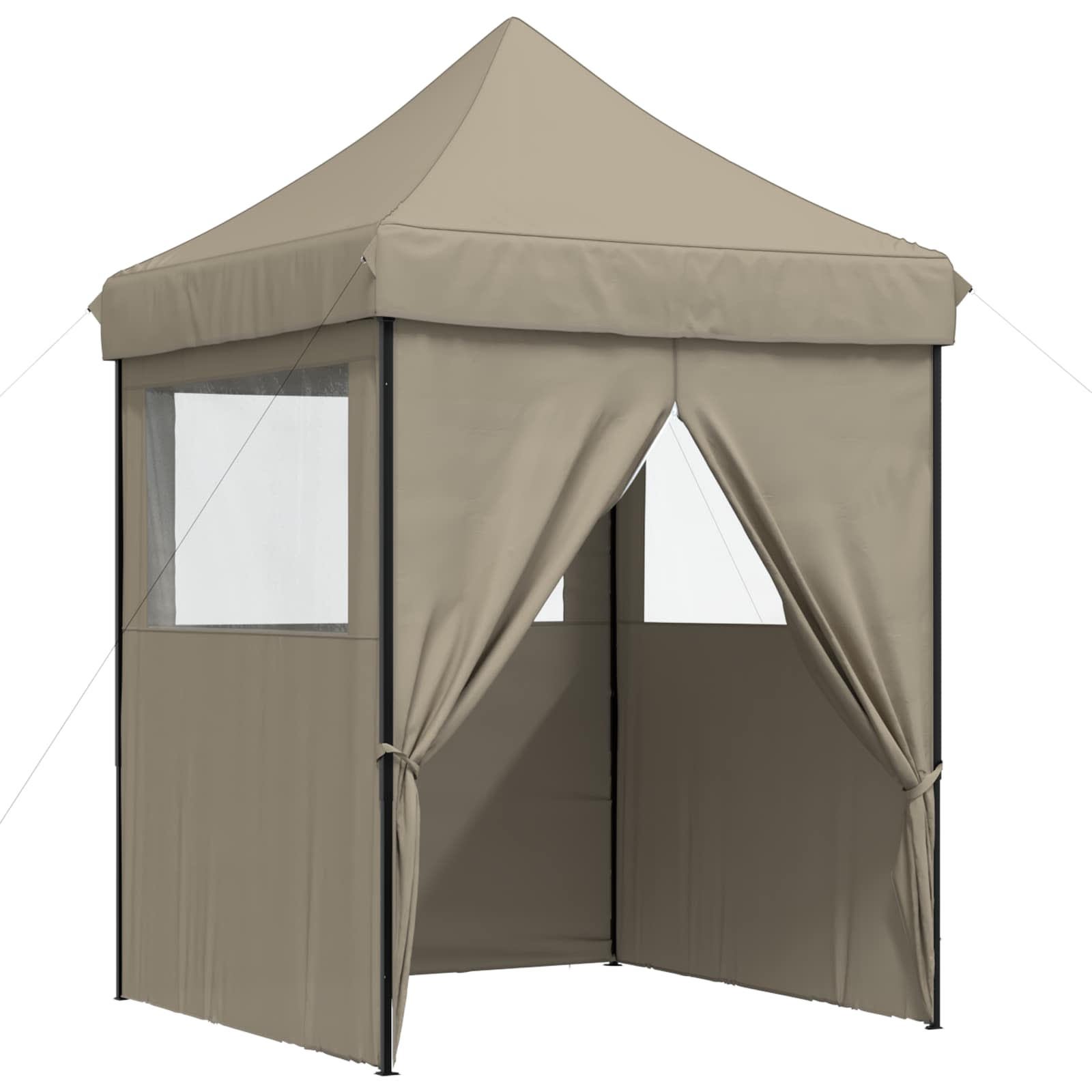 Partyzelt Faltbar Pop-Up Schwarz 200x200x306 cm