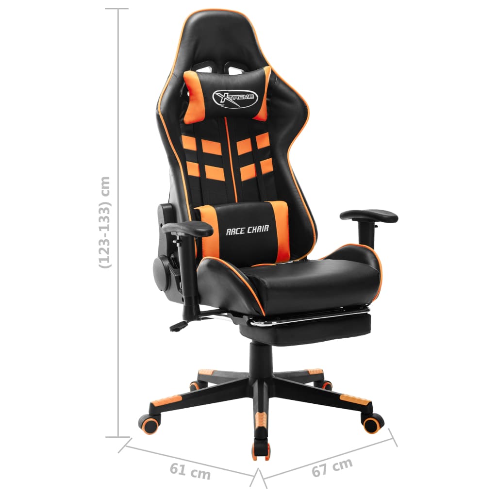 Gaming-Stuhl Schwarz und Blau Kunstleder