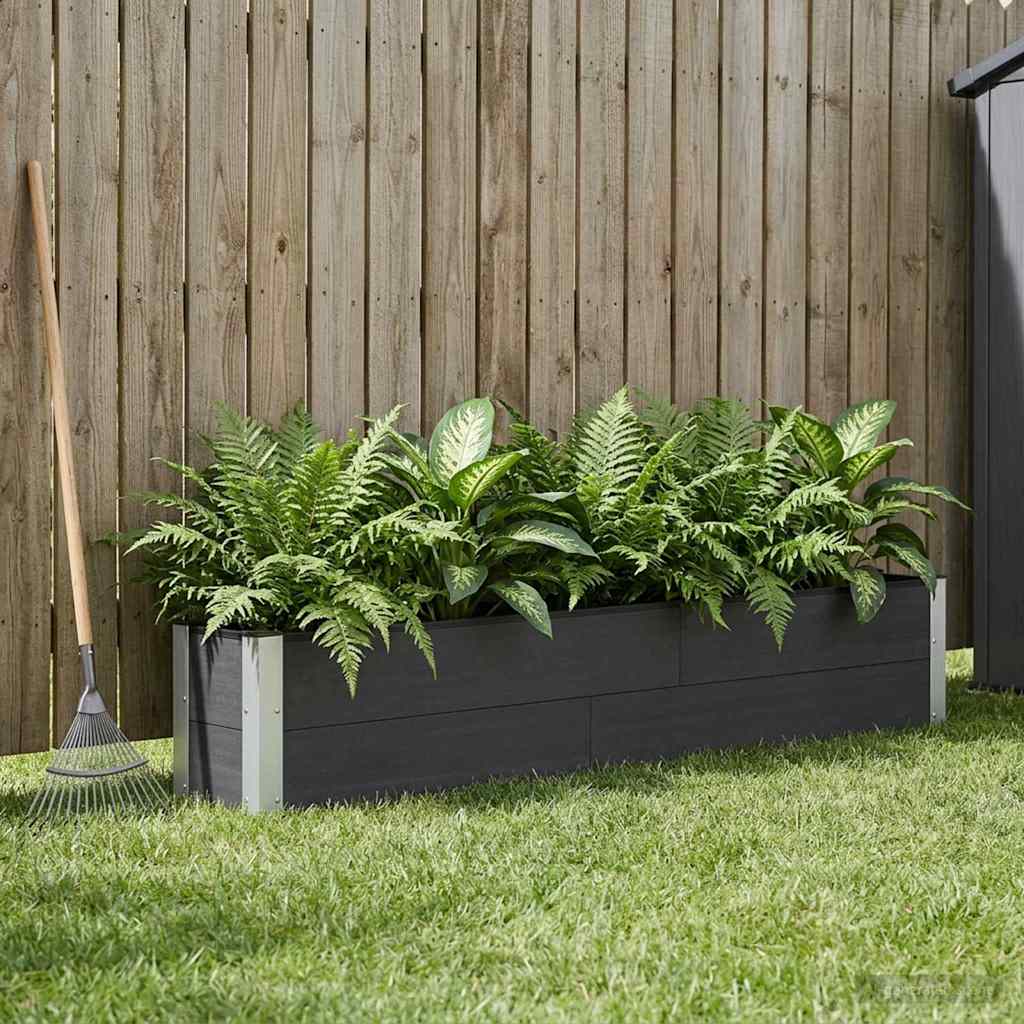 Garten-Hochbeet 200x50x54 cm WPC Grau