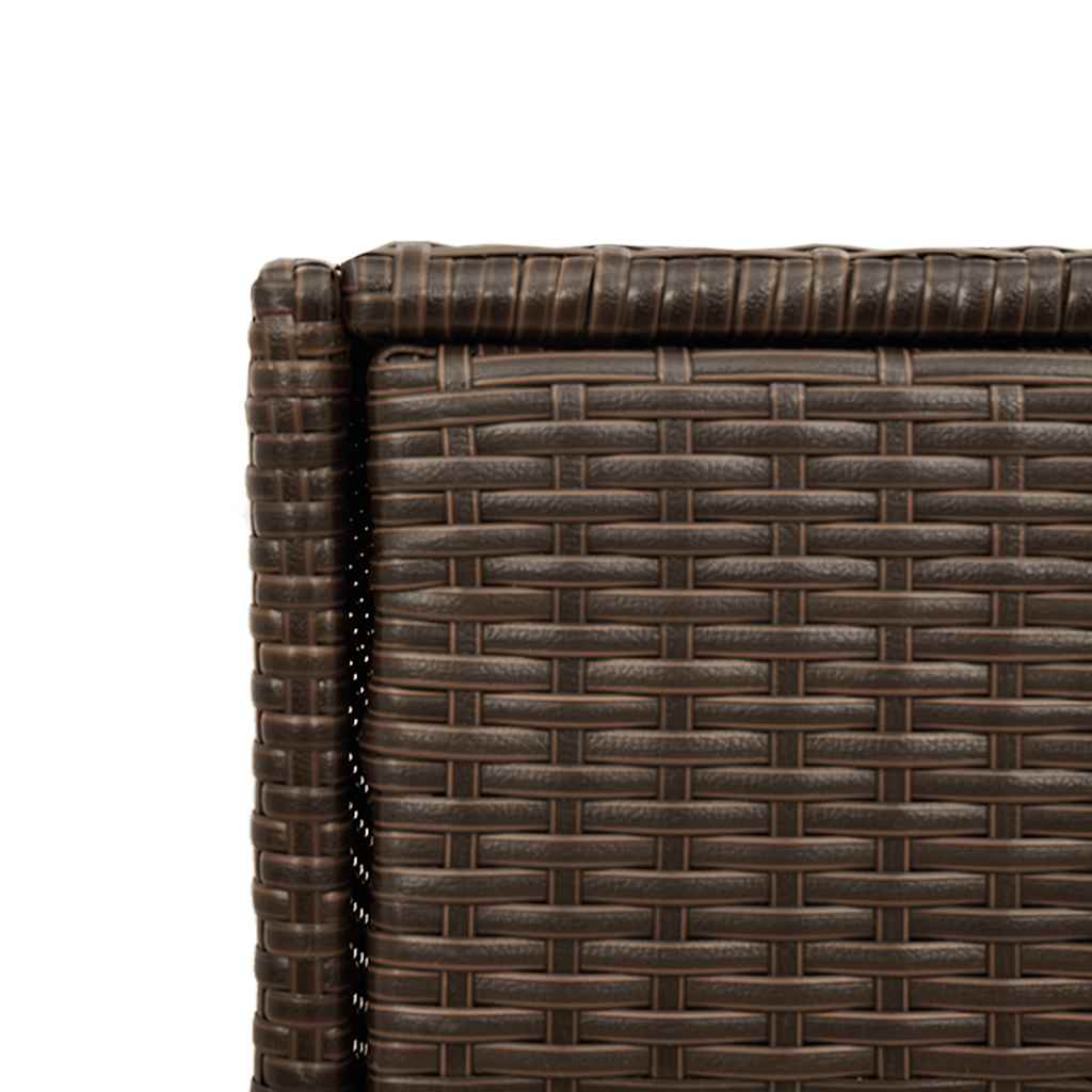 Gartenschrank Schwarz 55x55x111 cm Poly Rattan