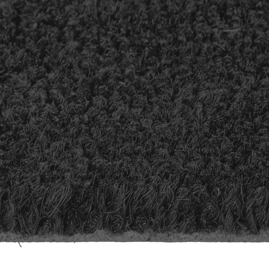 Fußmatte Schwarz Halbrund 60x90 cm Kokosfaser Getuftet