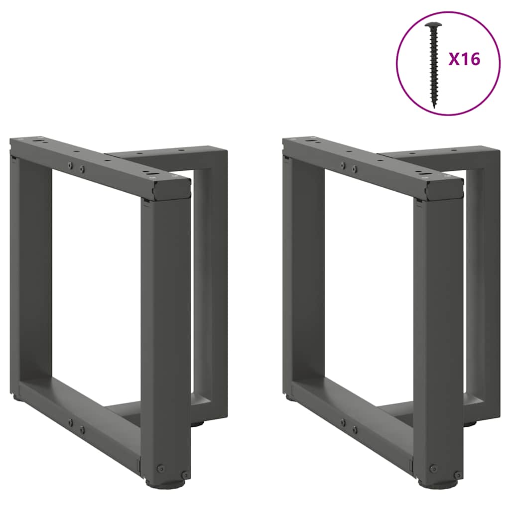 Couchtischbeine T-Form 2 Stk. Schwarz 30x25x(30-31) cm Stahl