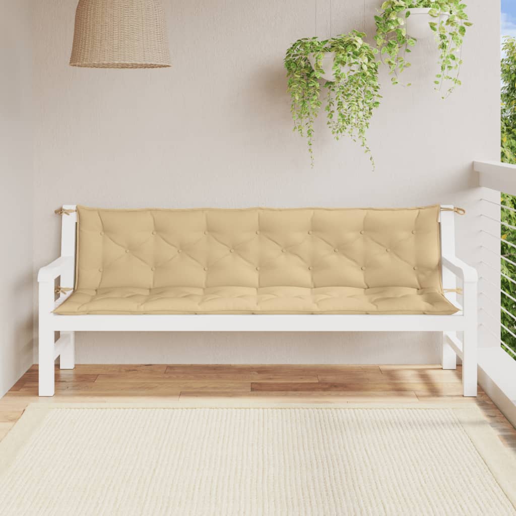 Gartenbank-Auflagen 2 Stk. Melange Anthrazit 100x50x7 cm Stoff