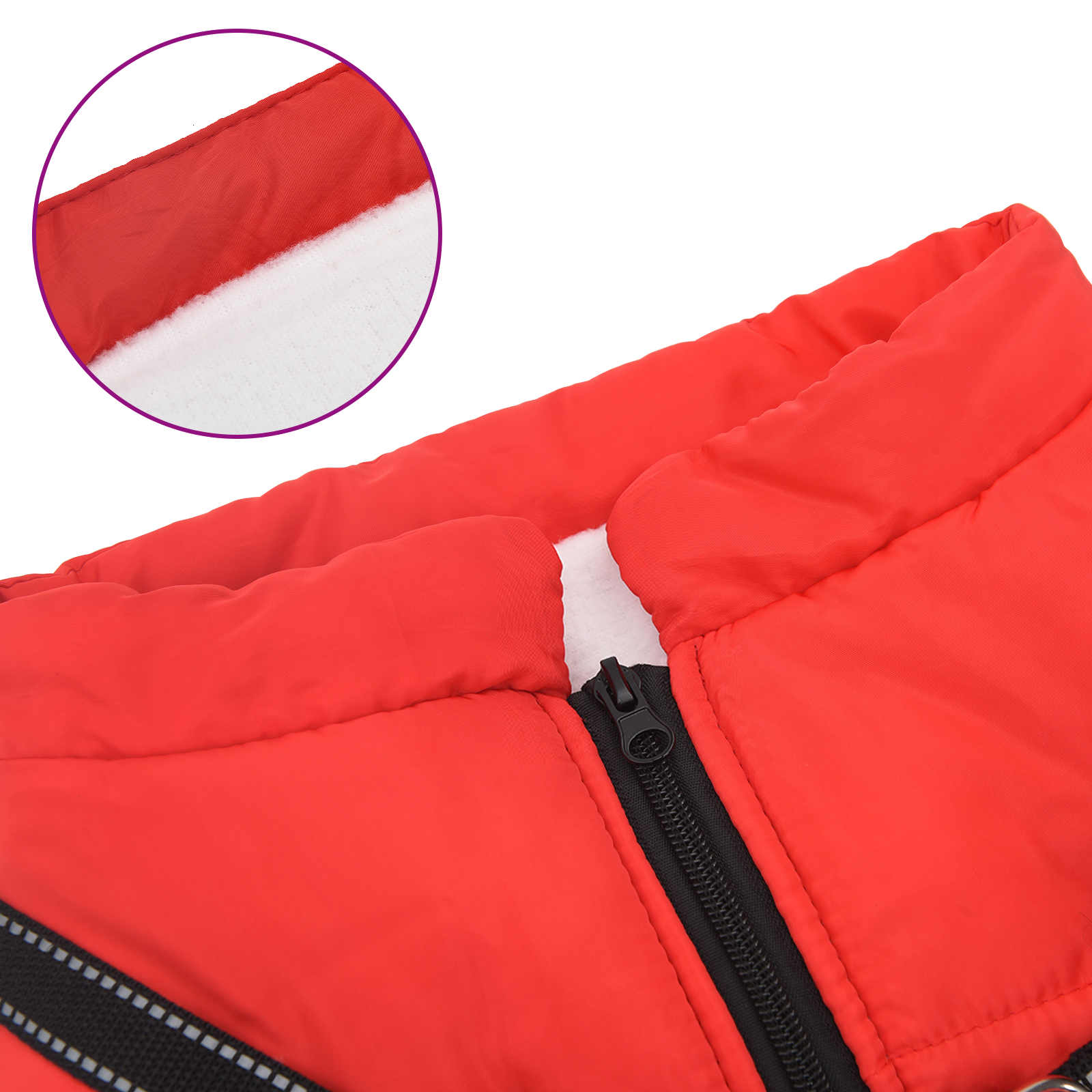 Hundemantel Rot L24 Fleece und Polyester