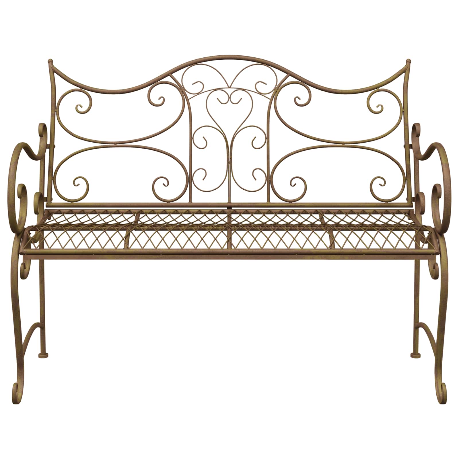 Gartenbank 2-Sitzanzahl 114 x 56,5 x 90 cm Stahl Silber Grau