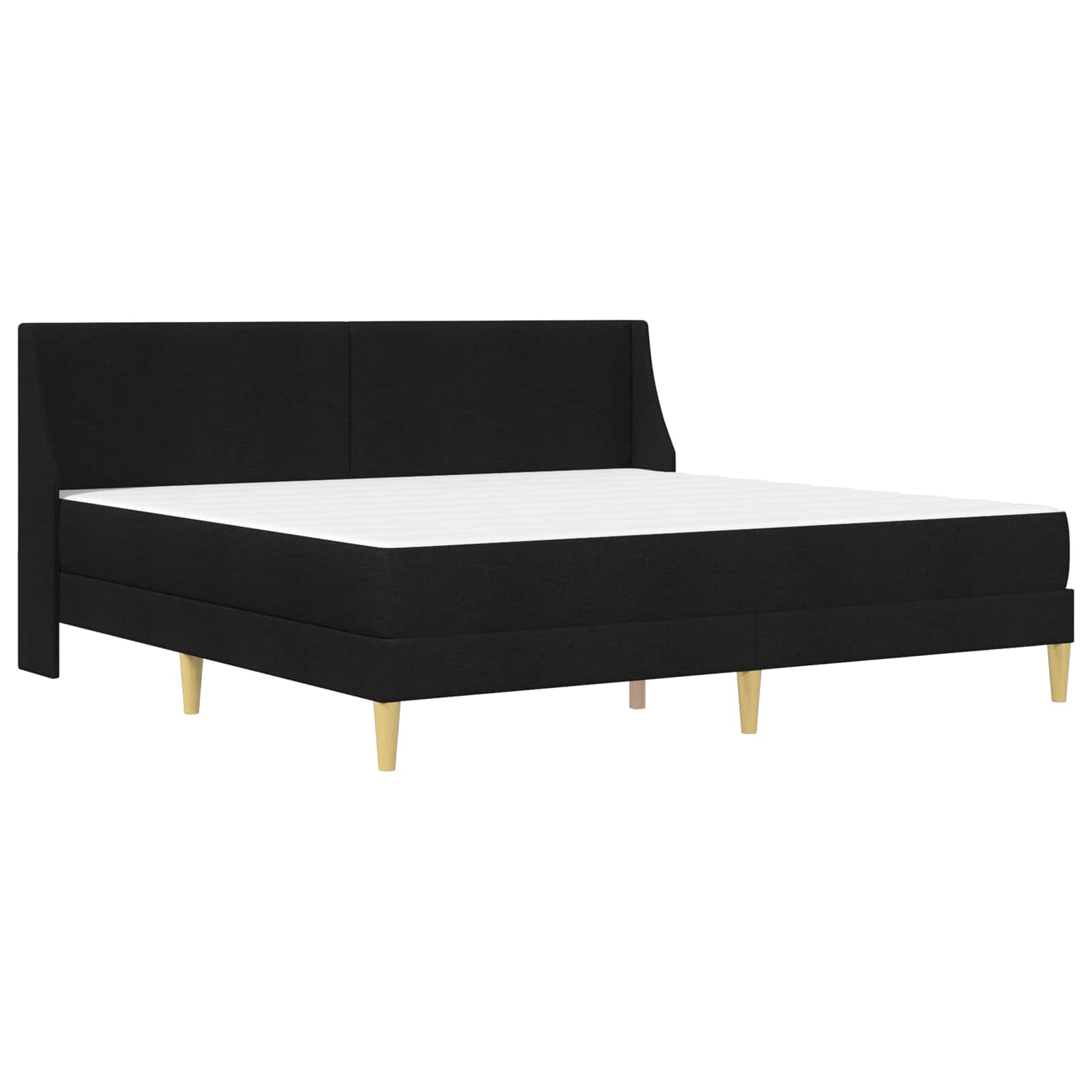 Bettgestell mit Matratze Hellgrau 80x 200 cm Polyester
