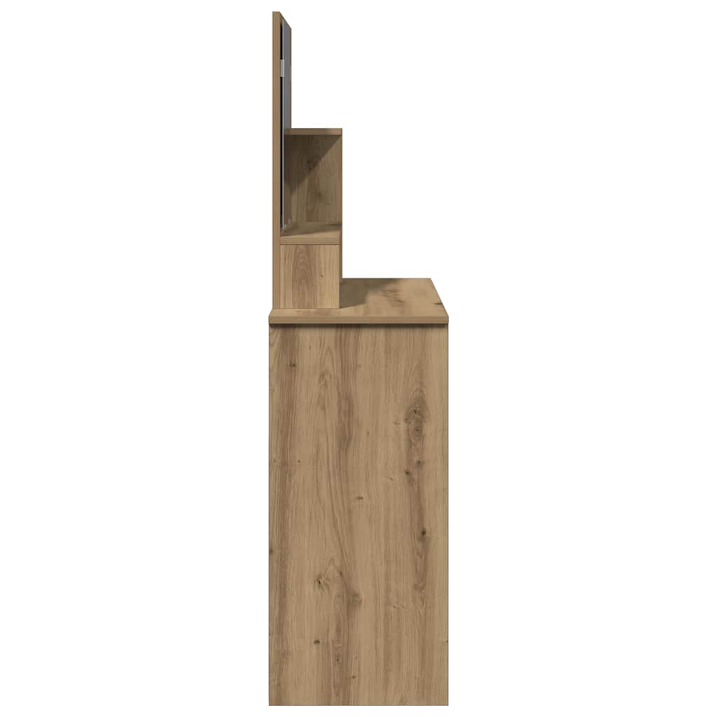 Schminktisch mit Spiegel Weiß 86,5x35x136 cm