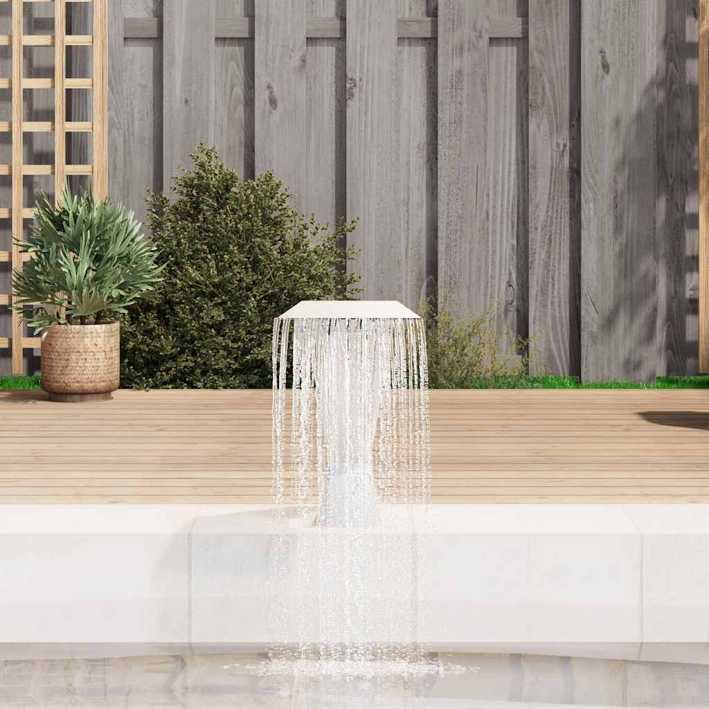 Pool-Wasserfall Edelstahl 63,5 x 29 x 51 cm Silber